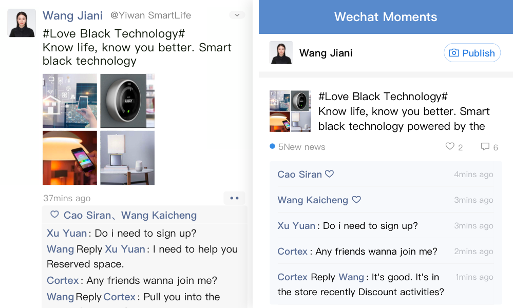 Wechat to on pc moments see WeChat For
